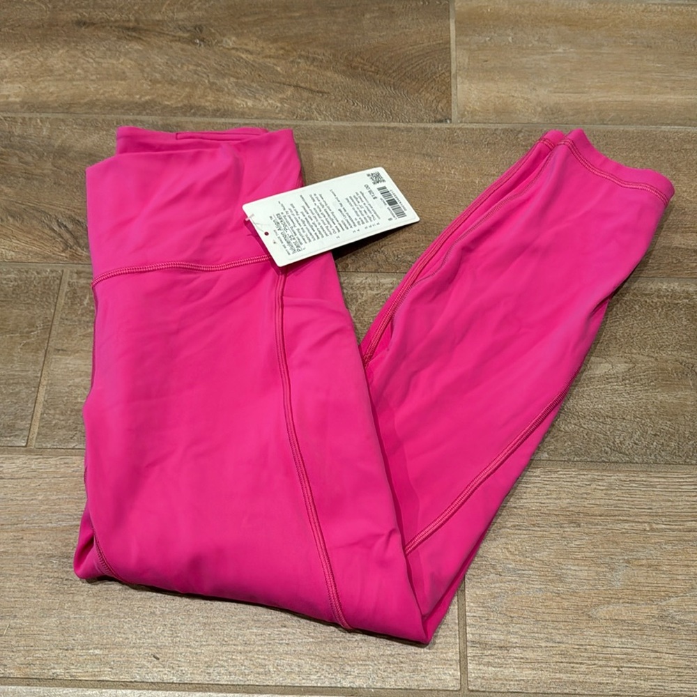 Women’s lululemon align pant 25”, pockets, pink, high rise, size 8, brand new